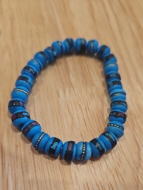 Turquoise Horn Mala Bracelet